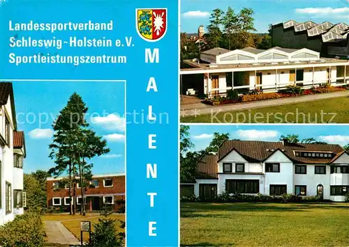AK / Ansichtskarte Malente Gremsmuehlen Landessportverband Schleswig Holstein eV Sportleistungszentrum Kat. Malente