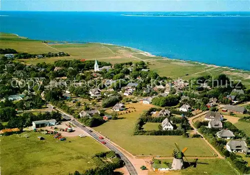 AK / Ansichtskarte Amrum Fliegeraufnahme mit Muehle Heimatmuseum Insel Foehr Kat. Nebel