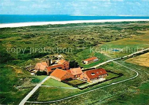 AK / Ansichtskarte Langeoog Nordseebad Cafe Restaurant Meierei Fliegeraufnahme Kat. Langeoog