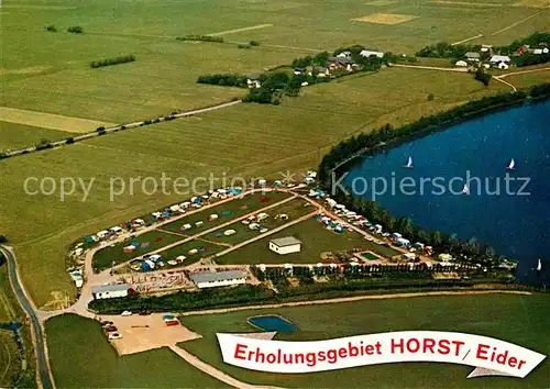 AK / Ansichtskarte Hennstedt Dithmarschen Campingplatz Horst an der Eider Fliegeraufnahme Kat. Hennstedt