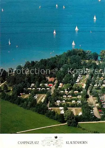 AK / Ansichtskarte Dingelsdorf Bodensee Campingplatz Klausenhorn Fliegeraufnahme