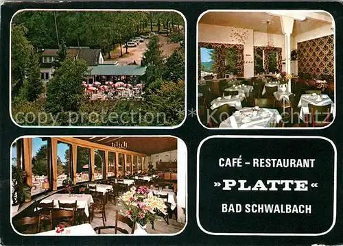 AK / Ansichtskarte Bad Schwalbach Cafe Restaurant Platte Kat. Bad Schwalbach