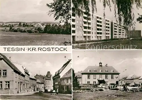 AK / Ansichtskarte Tessin Rostock Rosengarten Kirchenstrasse Rathaus Stadtansicht Kat. Tessin Rostock