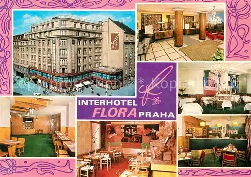 AK / Ansichtskarte Praha Prahy Prague Interhotel Flora Halle Gastraum Speisesaal Kat. Praha
