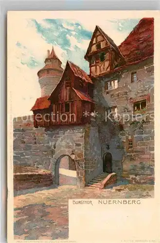 AK / Ansichtskarte Mutter K. Nuernberg Burgtor  Kat. Kuenstlerlitho