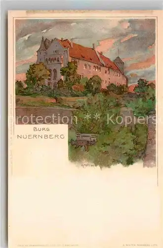 AK / Ansichtskarte Mutter K. Nuernberg Burg  Kat. Kuenstlerlitho