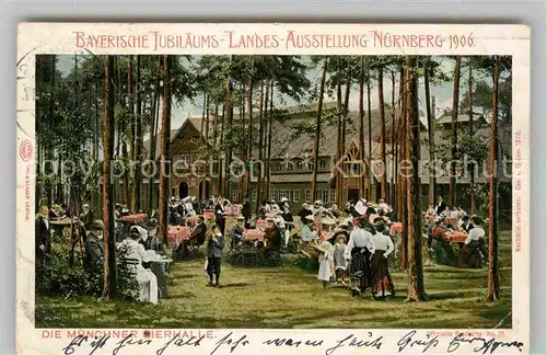 AK / Ansichtskarte Ausstellung Bayr Landes Nuernberg 1906 Muenchner Bierhalle  Kat. Expositions