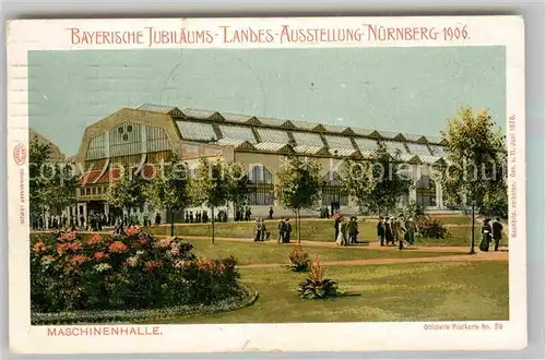 AK / Ansichtskarte Ausstellung Bayr Landes Nuernberg 1906 Maschinenhalle  Kat. Expositions