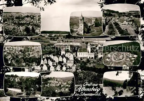 AK / Ansichtskarte Altensteig Schwarzwald Kirche Waldbad Panorama 