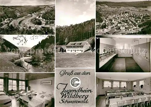 AK / Ansichtskarte Wildberg Schwarzwald Jugendheim Haus Saron Schlafraum Speisesaal Panorama Duschen Kat. Wildberg