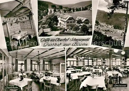 AK / Ansichtskarte Buhlbach Obertal Gasthof zur Blume Jaegerecke Gaststube Speisesaal 