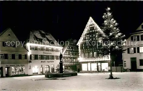 AK / Ansichtskarte Dornstetten Wuerttemberg Marktplatz Stadtapotheke Weihnachten Kat. Dornstetten