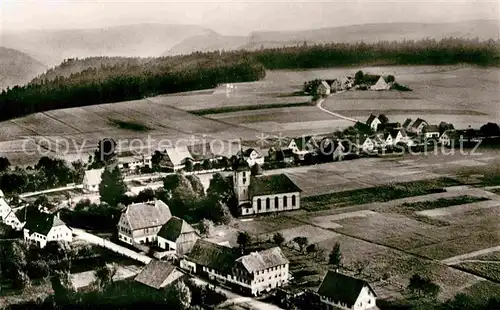 AK / Ansichtskarte Schoemberg Freudenstadt Luftaufnahme Kirche Kat. Seewald