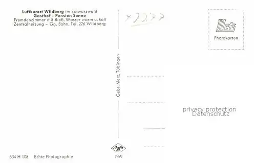 AK / Ansichtskarte Wildberg Schwarzwald Panorama Kat. Wildberg