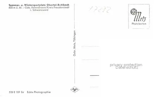 AK / Ansichtskarte Buhlbach Obertal Panorama