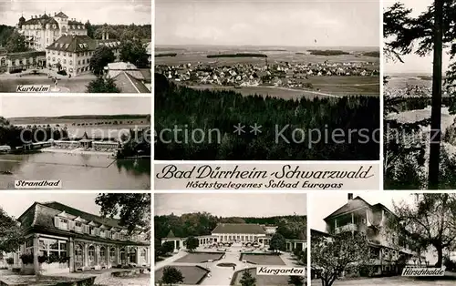 AK / Ansichtskarte Bad Duerrheim Kurheim Strandbad Kurgarten Hirschhalde Kat. Bad Duerrheim