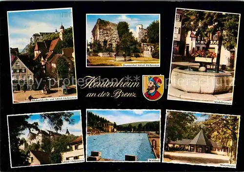 AK / Ansichtskarte Heidenheim Brenz Michaeliskirche Schloss Hellenstein Brunnehof Wedelbrunnen Naturtheater Waldbad Kat. Heidenheim an der Brenz