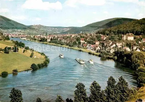 AK / Ansichtskarte Neckargemuend Panorama Blick ueber den Neckar Kat. Neckargemuend