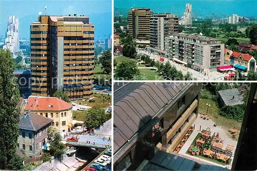 AK / Ansichtskarte Zenica Ortspartien mit Hochhaus