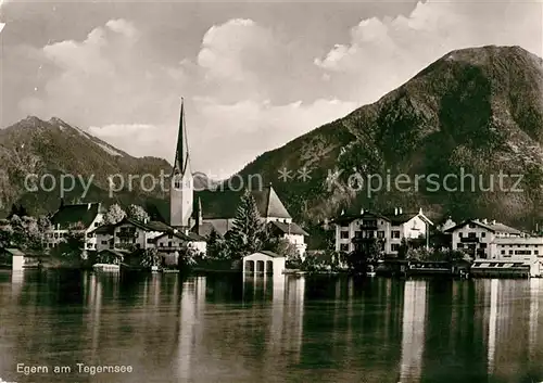 AK / Ansichtskarte Egern Tegernsee Partie am See Kat. Rottach Egern