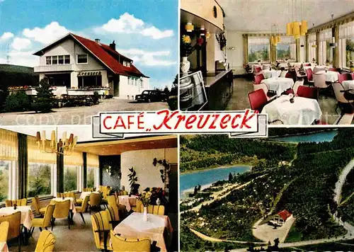 AK / Ansichtskarte Hahnenklee Bockswiese Harz Cafe Kreuzeck Gaststube Fliegeraufnahme Kat. Goslar