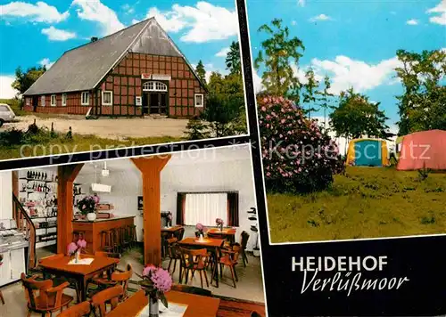 AK / Ansichtskarte Vollersode Heidehof Verluessmoor Gastwirtschaft und Campingplatz Kat. Vollersode
