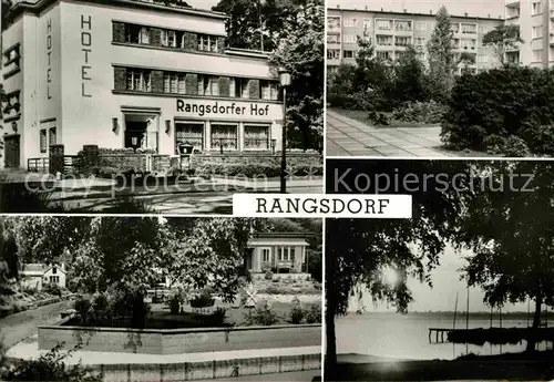 AK / Ansichtskarte Rangsdorf Hotel Rangsdorfer Hof Wilh Pieck Str Rangsdorfer See Kat. Rangsdorf