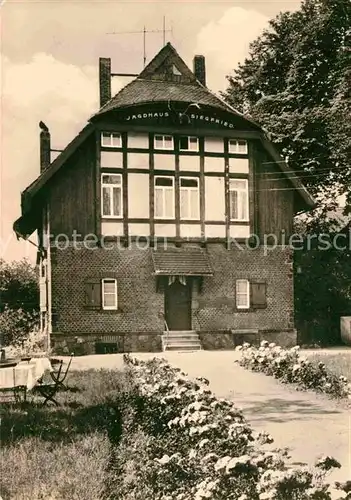AK / Ansichtskarte Ochsensaal Jagdhaus Siegfried Kat. Dahlen Sachsen