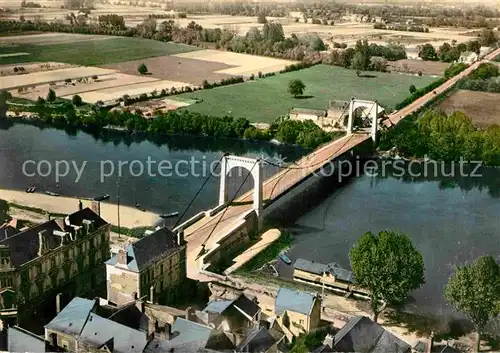 AK / Ansichtskarte Chalonnes sur Loire Fliegeraufnahme Pont suspendu de Chalonnes Kat. Chalonnes sur Loire