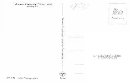 AK / Ansichtskarte Altensteig Schwarzwald 
Marktplatz