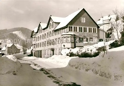 AK / Ansichtskarte Baiersbronn Schwarzwald Hotel Sonne Winter Kat. Baiersbronn
