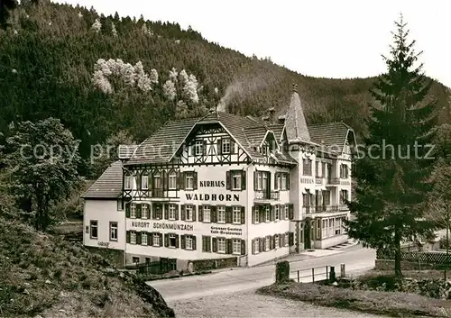 AK / Ansichtskarte Schoenmuenzach Kurhaus Waldhorn Murgtal Kat. Baiersbronn