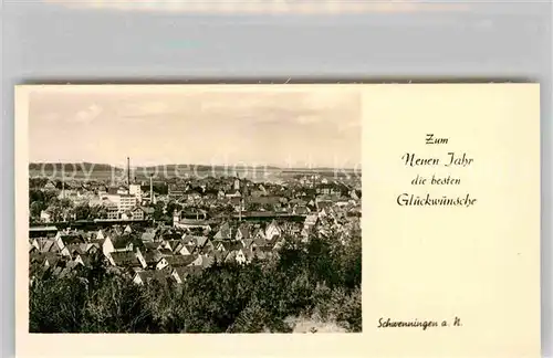 AK / Ansichtskarte Schwenningen Neckar Panorama Neujahrswuensche Kat. Villingen Schwenningen