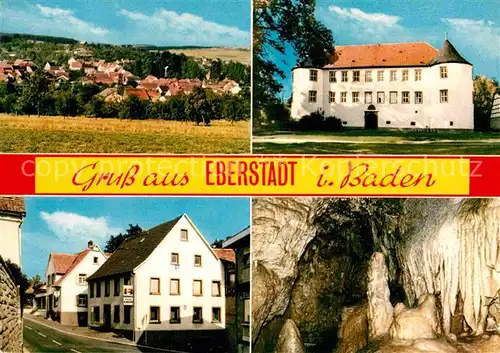 AK / Ansichtskarte Eberstadt Baden Gesamtansicht Gasthaus Metzgerei Tropfsteinhoehle Schloss Kat. Buchen (Odenwald)