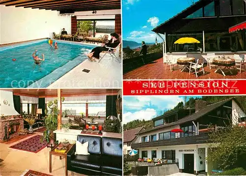 AK / Ansichtskarte Sipplingen See Pension Terrasse Hallenbad Kat. Sipplingen