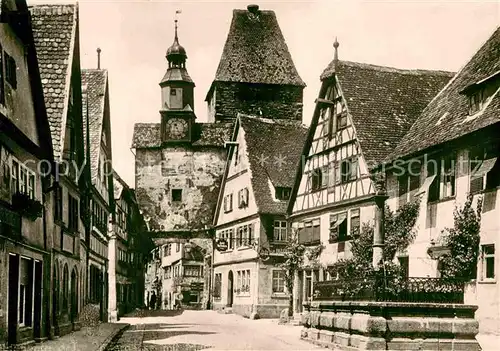 AK / Ansichtskarte Rothenburg Tauber Roedergasse mit Markusturm Kat. Rothenburg ob der Tauber