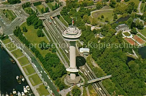 AK / Ansichtskarte Rotterdam Fliegeraufnahme Euromast Schiffsbruecke  Kat. Rotterdam