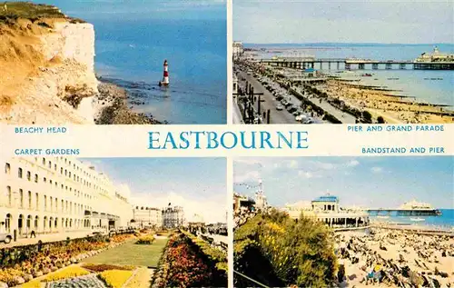 AK / Ansichtskarte Eastbourne Sussex Beachy Head Pier Grand Parade Bandstand Carpet Gardens Kat. Eastbourne