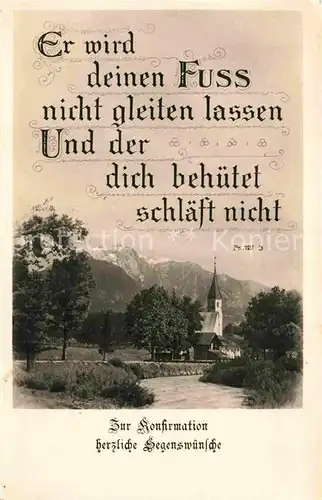 AK / Ansichtskarte Konfirmation Psalm 121.3  Kat. Feiern und Feste