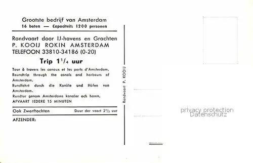 AK / Ansichtskarte Motorboote Koningin Juliana Rokin Amsterdam  Kat. Schiffe