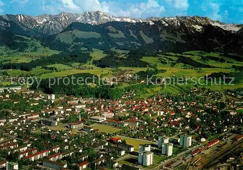 AK / Ansichtskarte Sonthofen Leutkirch Fliegeraufnahme mit Daumengruppe Nebelhorn Entschenkopf Kat. Leutkirch im Allgaeu