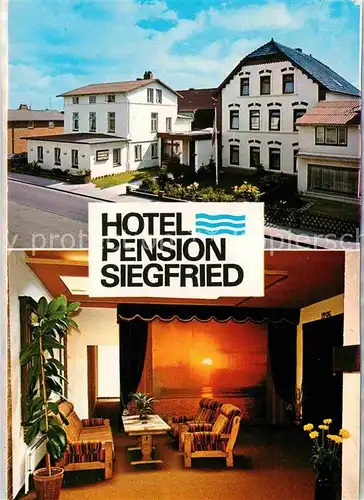 AK / Ansichtskarte Buesum Nordseebad Hotel Pension Siegfried Aufenthaltsraum Zimmer Kat. Buesum