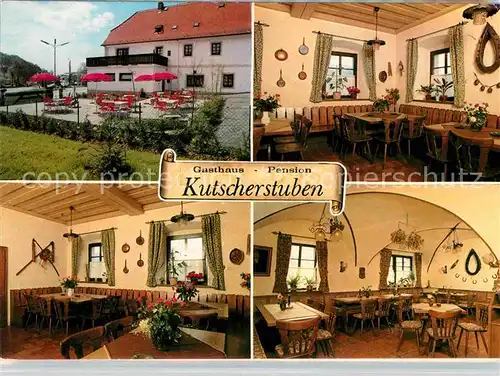 AK / Ansichtskarte Bad Berneck Gasthaus Pension Kutscher Stuben Terrasse Gastraeume Kat. Bad Berneck Fichtelgebirge