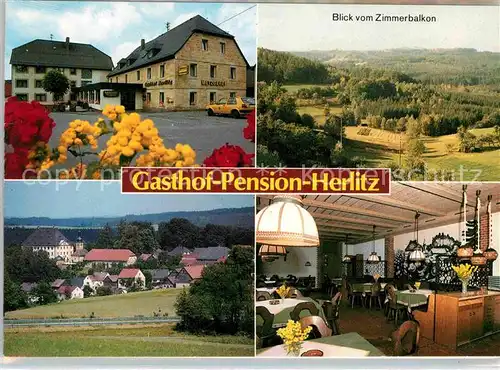 AK / Ansichtskarte Pegnitz Gasthof Pension Herlitz Panorama Teilansicht Gastraum Kat. Pegnitz