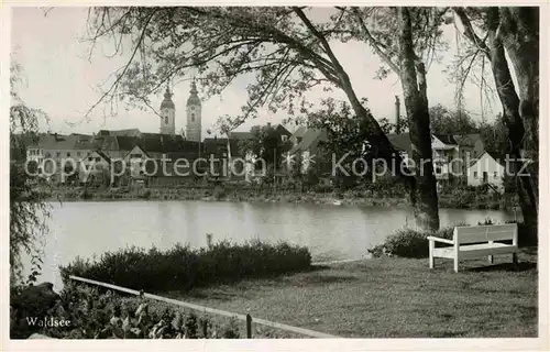 AK / Ansichtskarte Bad Waldsee Stadtsee Stiftskirche  Kat. Bad Waldsee