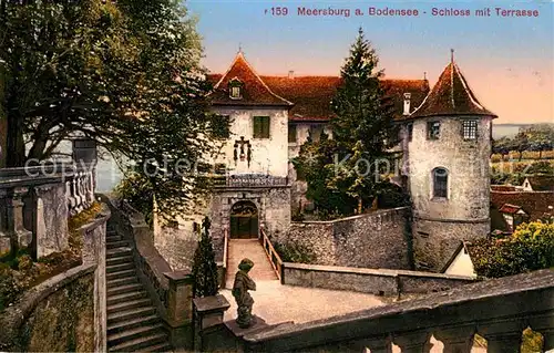 AK / Ansichtskarte Meersburg Bodensee Schloss Terrasse  Kat. Meersburg