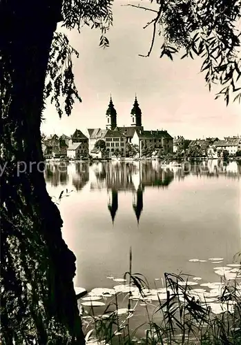 AK / Ansichtskarte Bad Waldsee Stiftskirche Stadtsee Kat. Bad Waldsee