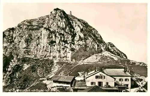 AK / Ansichtskarte Wendelsteinhaus mit Wendelstein Gipfel Kat. Bayrischzell