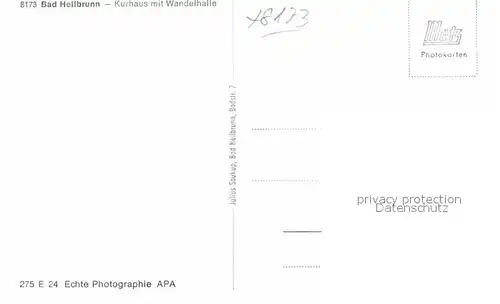 AK / Ansichtskarte Bad Heilbrunn Kurhaus mit Wandelhalle Kat. Bad Heilbrunn