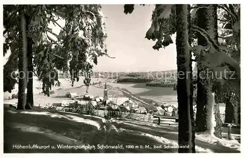 AK / Ansichtskarte Schoenwald Schwarzwald Panorama Kat. Schoenwald im Schwarzwald